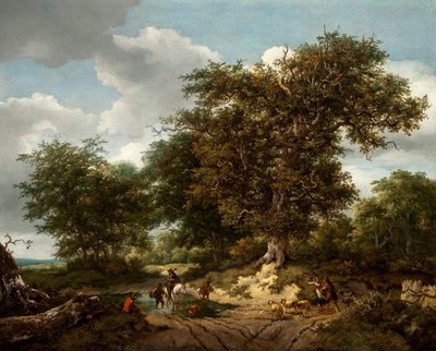 Den store eg, 1652 af Jacob van Ruisdael