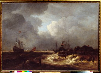 Tempete-maleriet af Jacob Isaakszoon van Ruisdael (Ruysdael) (1628-1682) 1600-tallet. Søn 1,1x1,6 m af Jacob van Ruisdael