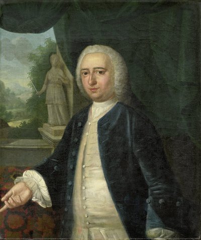 Portræt af Johan Willem Parker, Lord of Zaamslag, Geersdijk, Wissenkerke, Cats og Soelekerke, Borgmester i Middelburg, Stedfortræder for Walcheren i Zeeland af Jacob Jan Nachenius