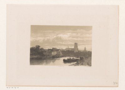 Udsigt over havn og dige af Jacob Jan van der Maaten