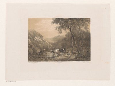 Hyrde med flok i bjergene af Jacob Jan van der Maaten