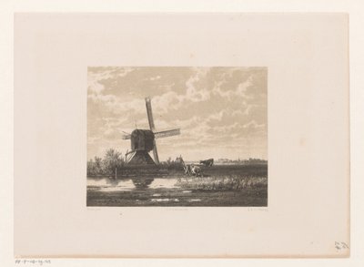 Landskab med en mølle på vandet af Jacob Jan van der Maaten