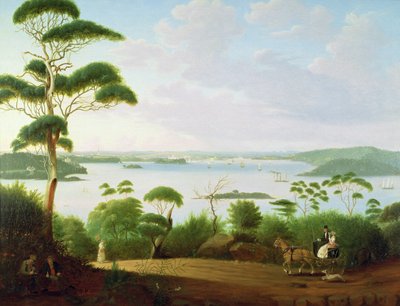 Sydney Havn ser mod Sydney, 1848 af Jacob Janssen