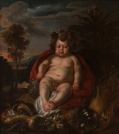 Bacchus som barn af Jacob Jordaens