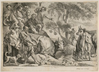 Cacus stjæler Herkules’ okse af Jacob Jordaens
