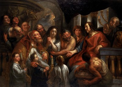 Kristus og den utro kvinde af Jacob Jordaens
