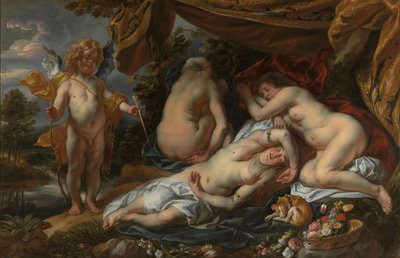 Amor og Psyke (olie på lærred) af Jacob Jordaens