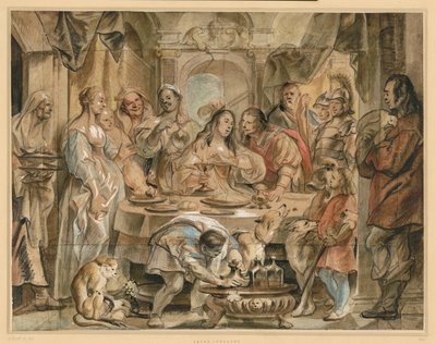 Kleopatras gæstebud af Jacob Jordaens