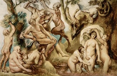 Diana bader af Jacob Jordaens