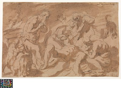 Tysk: Die Beweinung Abels
Hollandsk: De bewening van Abel af Jacob Jordaens
