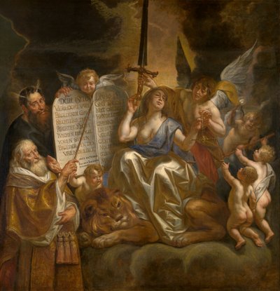 Menneskelig lov grundlagt på den guddommelige retfærdighed af Jacob Jordaens