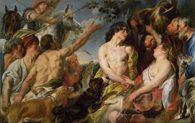Meleager og Atalanta (olie på lærred) af Jacob Jordaens