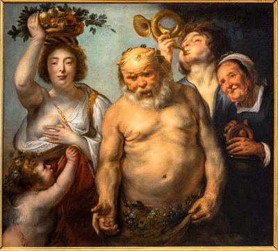 Silenus og de fire årstider af Jacob Jordaens