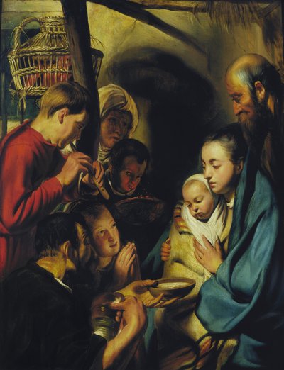 Hyrdernes tilbedelse. af Jacob Jordaens