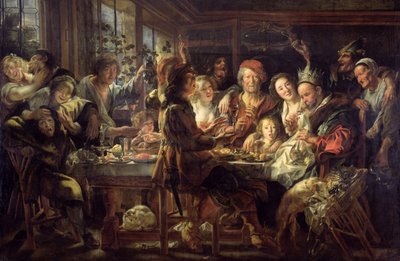 Bønnefesten (Kongen drikker) 1637-38 af Jacob Jordaens
