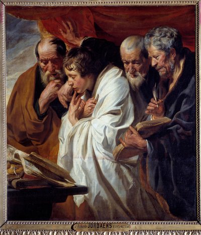 De fire evangelister maleri af Jacob Jordaens (1593-1678) 1600-tallet. Mål 1,34 x 1,18 m af Jacob Jordaens