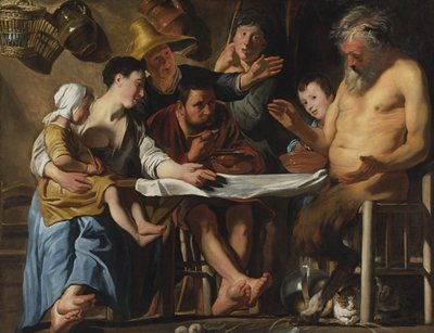 Satyren og bondefamilien af Jacob Jordaens