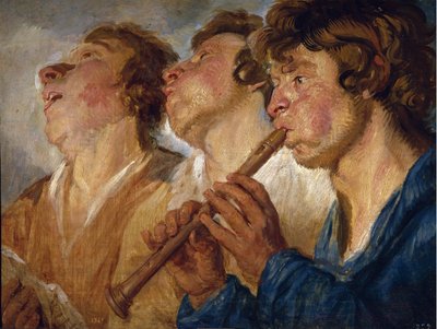 Tre Buskere af Jacob Jordaens