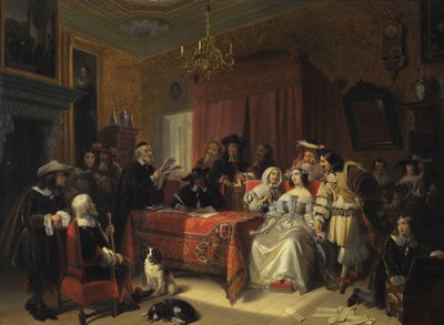 Læsning af testamente af Jacob Joseph Eckhout