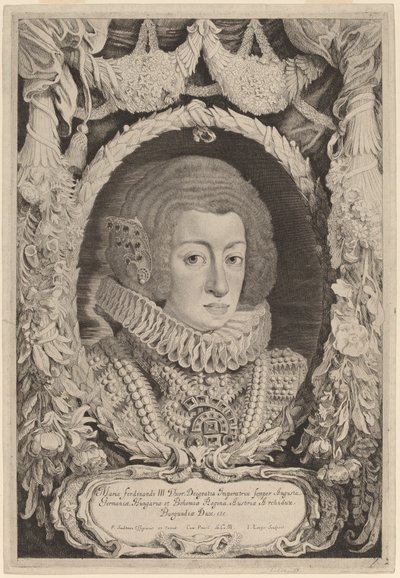 Maria Anna af Spanien af Jacob Louis after Pieter Claesz Soutman