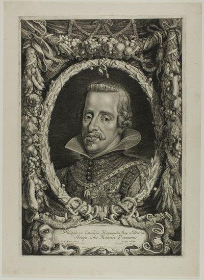 Filip IV, konge af Spanien, plade 12 fra Duces Burgundiae (Dukes of Burgundy) af Jacob Louys