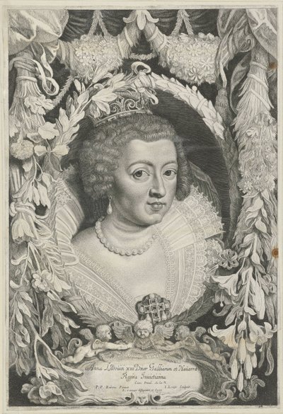 Portret af Anna van Østrig Ferdinand II[us] og III[us] kejsere af huset Østrig (serietitel) af Jacob Louys