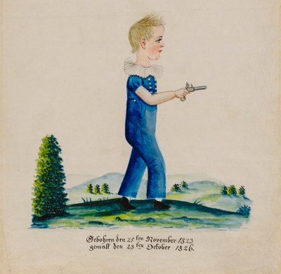Portræt af Edward Musser, 1826. af Jacob Maentel