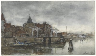 Det ydre med Schreierstoren i Amsterdam af Jacob Maris