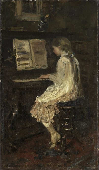 Pige ved klaveret af Jacob Maris