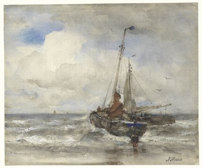 To fiskerbåde ved stranden af Jacob Maris