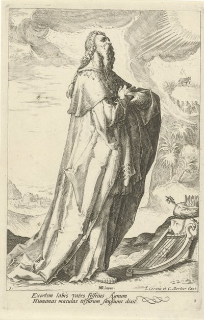 David Det Gamle Testamentes profeter (serietitel) af Jacob Matham (attributed to)