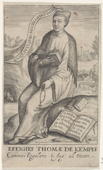 Portret van Thomas i Kempis af Jacob Matham (attributed to)