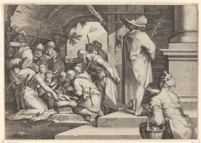 Tilbedelse af hyrderne af Jacob Matham