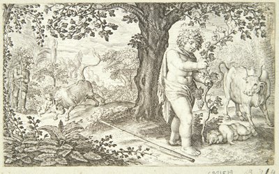 Ampelos død af Jacob Matham