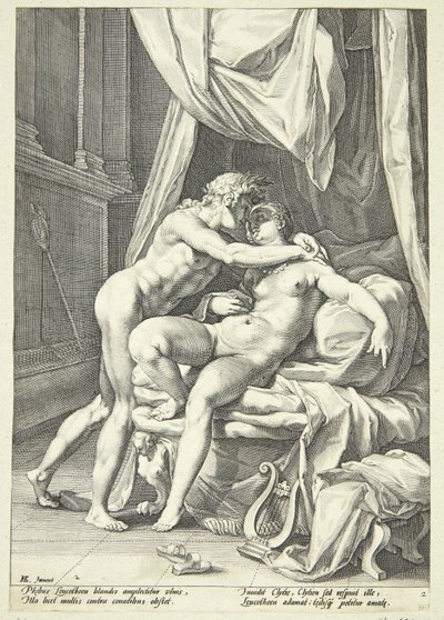 Apollo og Lefkothea af Jacob Matham