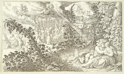 Bacchus og Ariadne af Jacob Matham