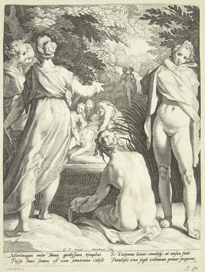 Diana opdager Callistos graviditet af Jacob Matham