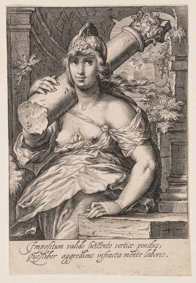 Mod, fra De syv dyder af Jacob Matham