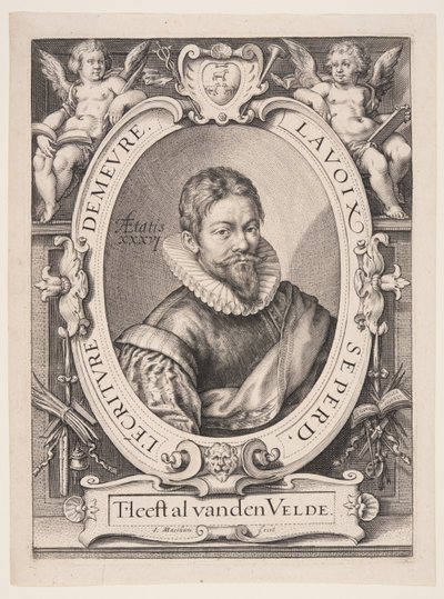 Jan van de Velde den ældre, kalligraf i Haarlem af Jacob Matham