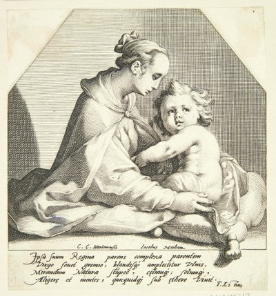 Jomfru Maria med barn af Jacob Matham