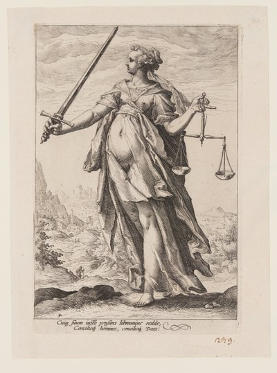 Retfærdighed, fra Dyderne af Jacob Matham
