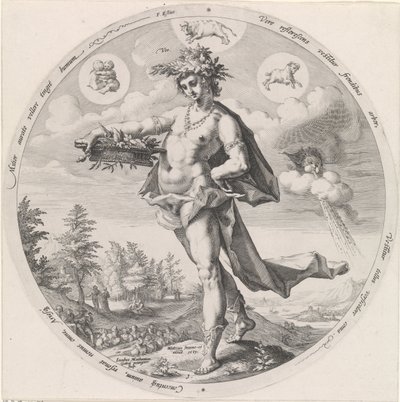 Forår (langt) Ver (titel på objekt) De fire årstider (serietitel) af Jacob Matham
