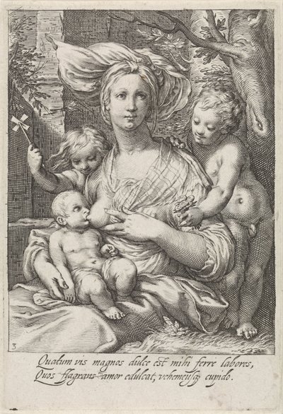Kærlighed (Caritas) af Jacob Matham