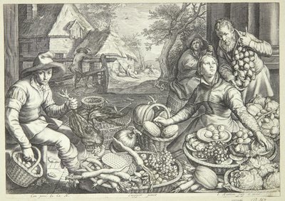 Markedsscene af Jacob Matham