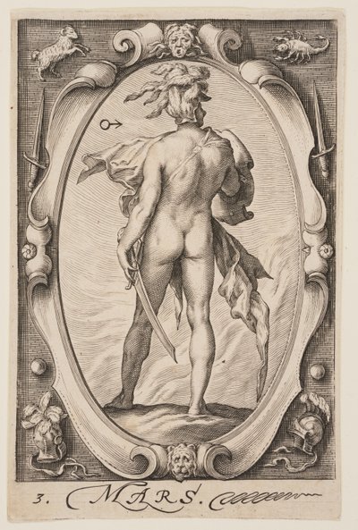 Mars, fra De syv planeter af Jacob Matham