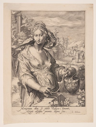 Rebecca, fra Patriarkernes koner af Jacob Matham