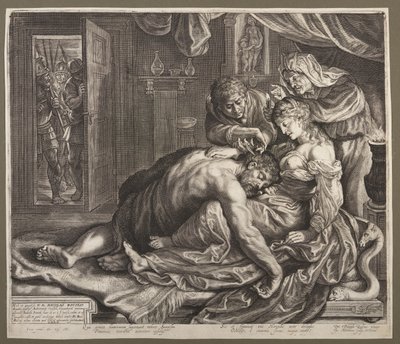 Samson og Dalila af Jacob Matham