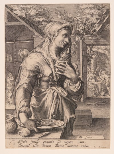 Sarah, fra Patriarkernes koner af Jacob Matham