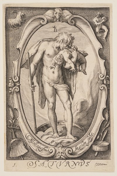 Saturnus (Saturn), fra De syv planeter af Jacob Matham