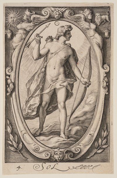 Sol, fra De syv planeter af Jacob Matham